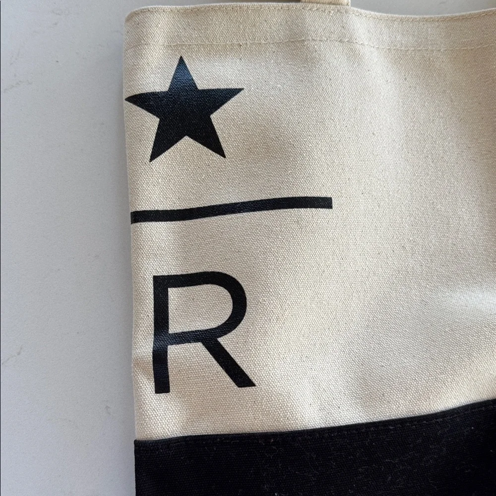 Starbucks Stylish Black and Cream Reserve Coffee Tote Bag ✨ New